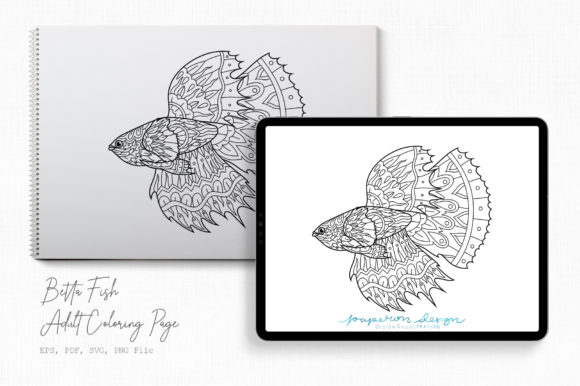 A Brand Designer's Review of Betta Fish Adult Coloring Page Graphics