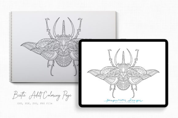 Beetle Adult Coloring Page: An Embroidery Review