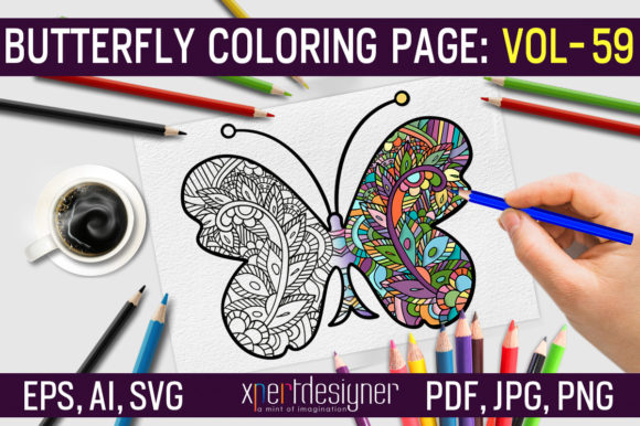 Butterfly Coloring Page: A Graphic Designer's Asset Review