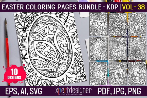 Easter Coloring Book Pages: Graphics & Coloring Pages Amp