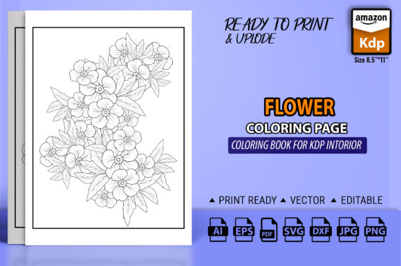 Flower Coloring Pages Books in Real-World Embroidery
