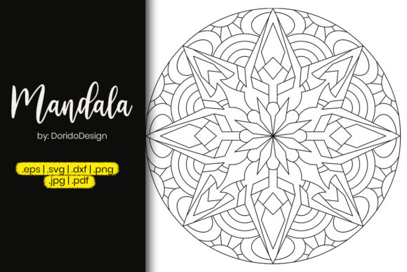 Graphics Review: Star Mandala Coloring Page Vol 57 for Content Publishers