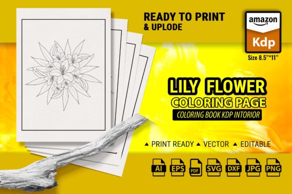 Lily Flower Coloring Page Graphics for Coloring Pages Amp