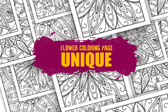 Mothers Day Flower Coloring Page KDP Graphics Amp