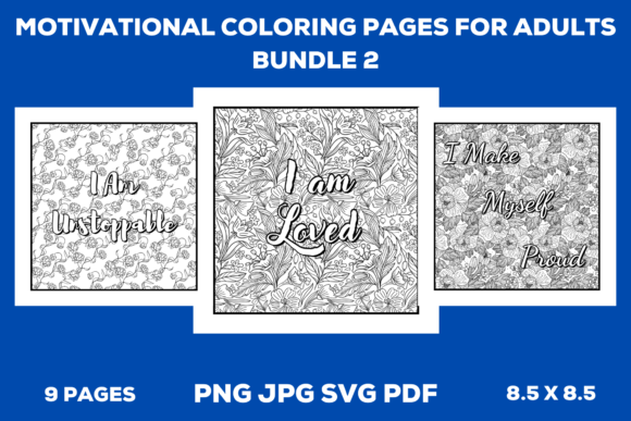 Motivational Coloring Pages & Graphics: Amp Brand Visuals